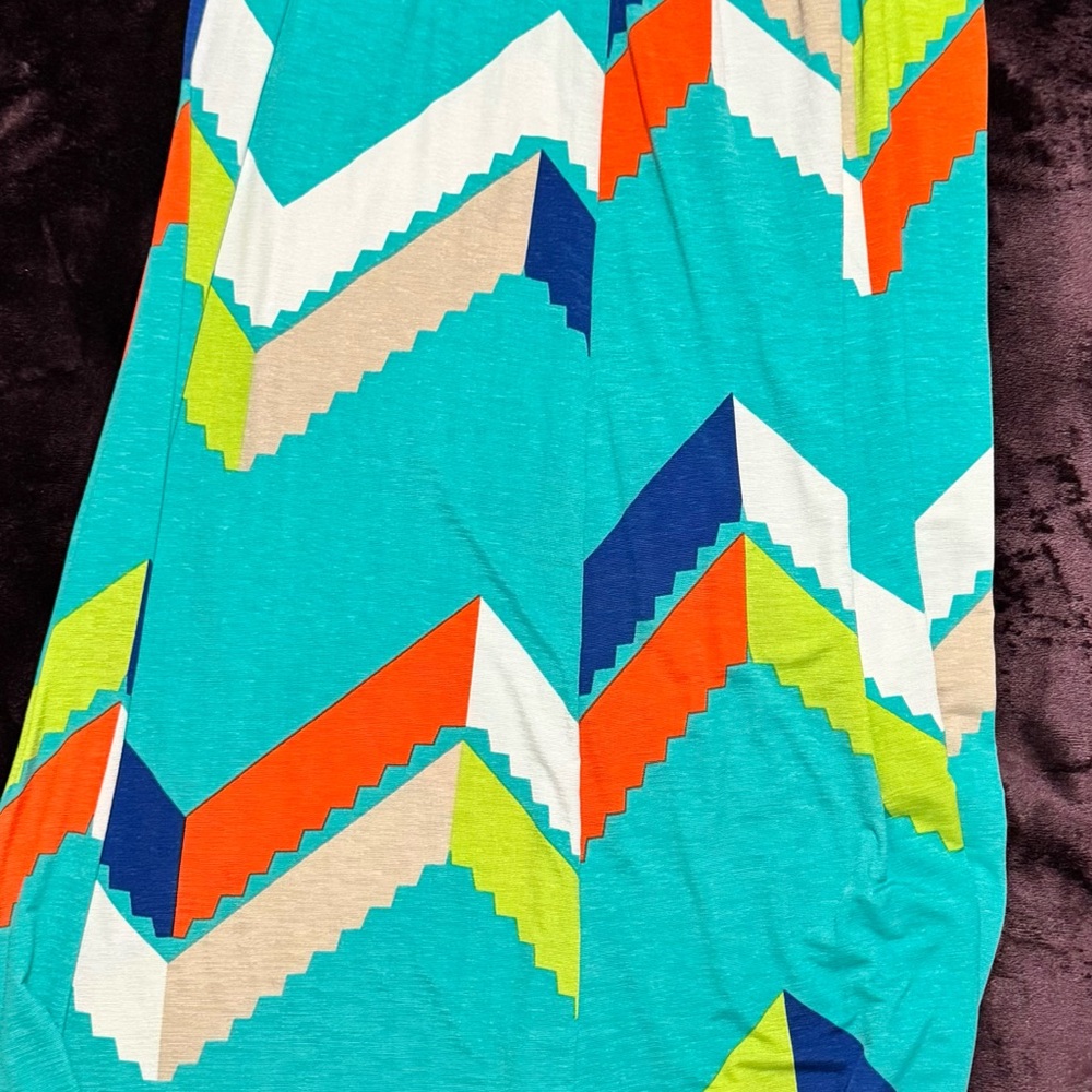 Colorful Strapless Zigzag Dress